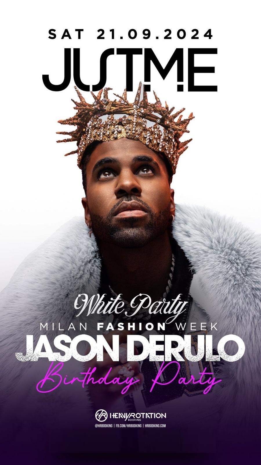 Jason Derulo Justme Milano Sabato 21 Settembre 2024 Info 388-8945886